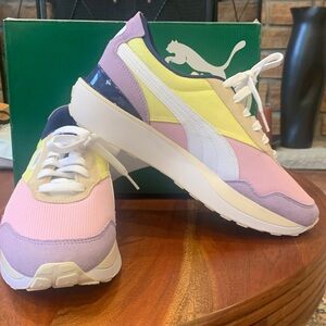 Puma Cruise Rider Silk Rd Women's Pink and Yellow Sneakers